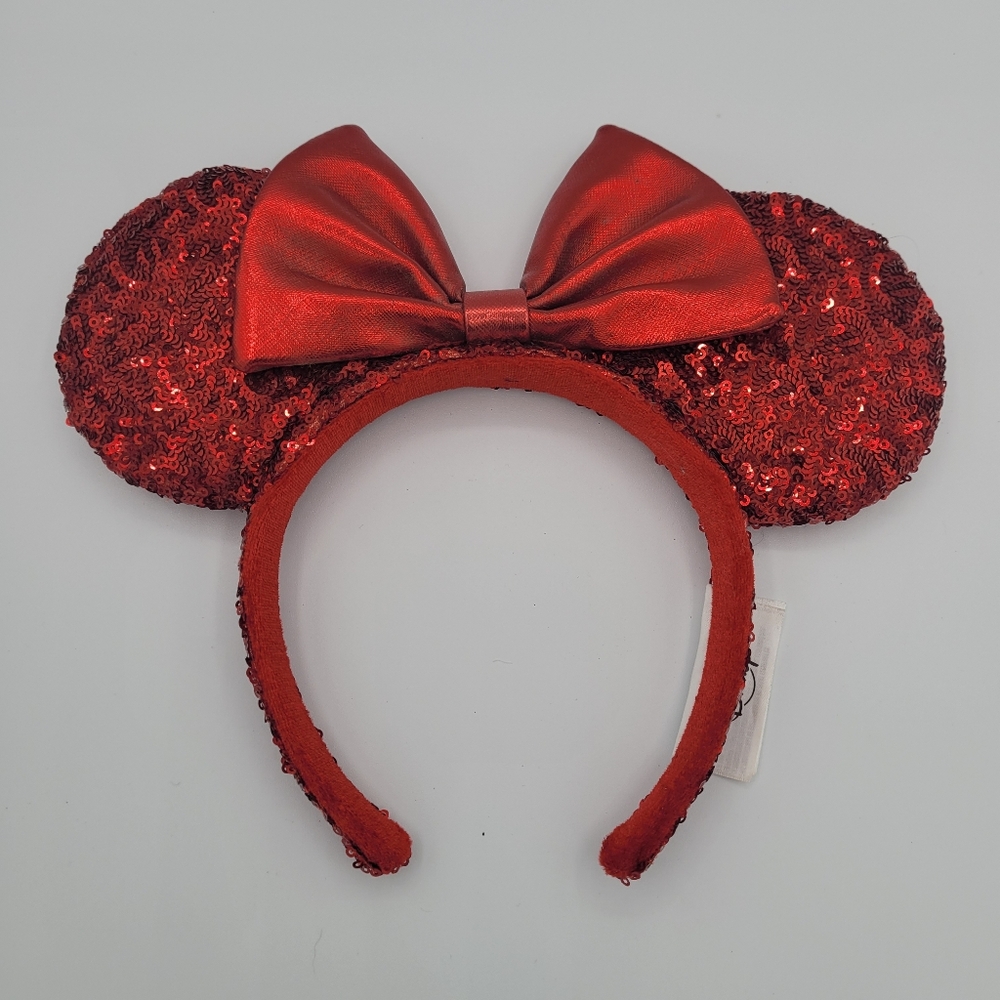 Red Sequin Minnie Mouse Disney Ears Headband